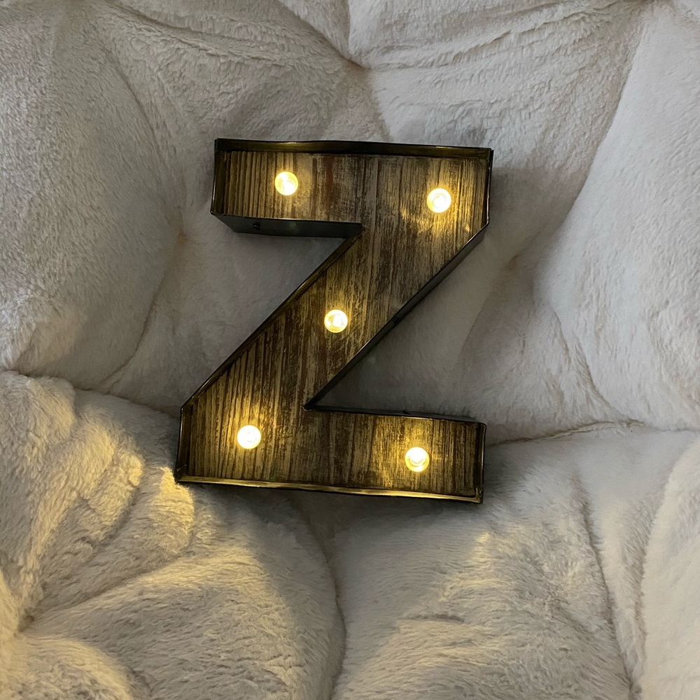 Decorative Z Letter Light - Picture 2 of 2